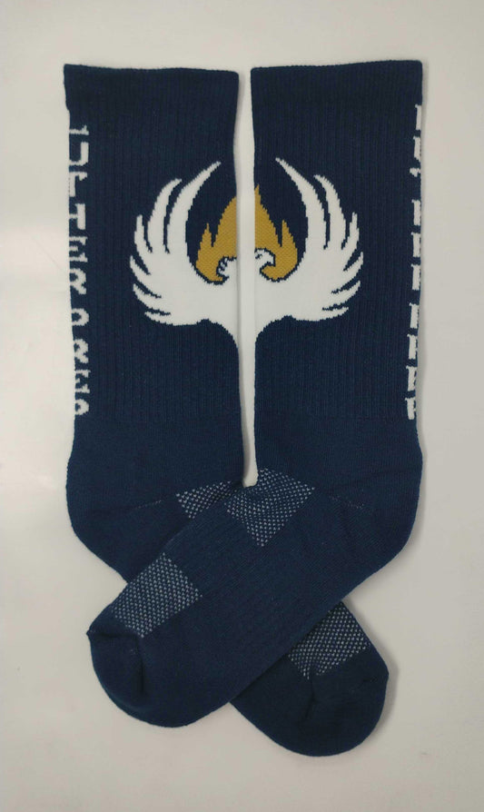 Luther Prep Navy Socks